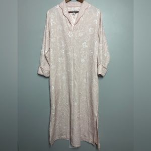 Vintage Oscar de la Renta Light Pink Dressing Gown Size‎ Small